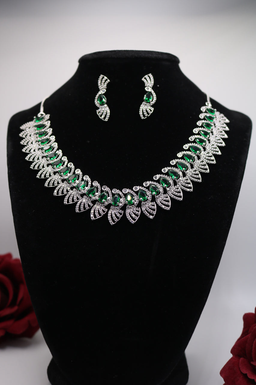 Buy Celebrity Party Wear AD Diamond Necklace Set SD0623 Online on Whatsapp  +919619659727 / ArtistryC in 2023