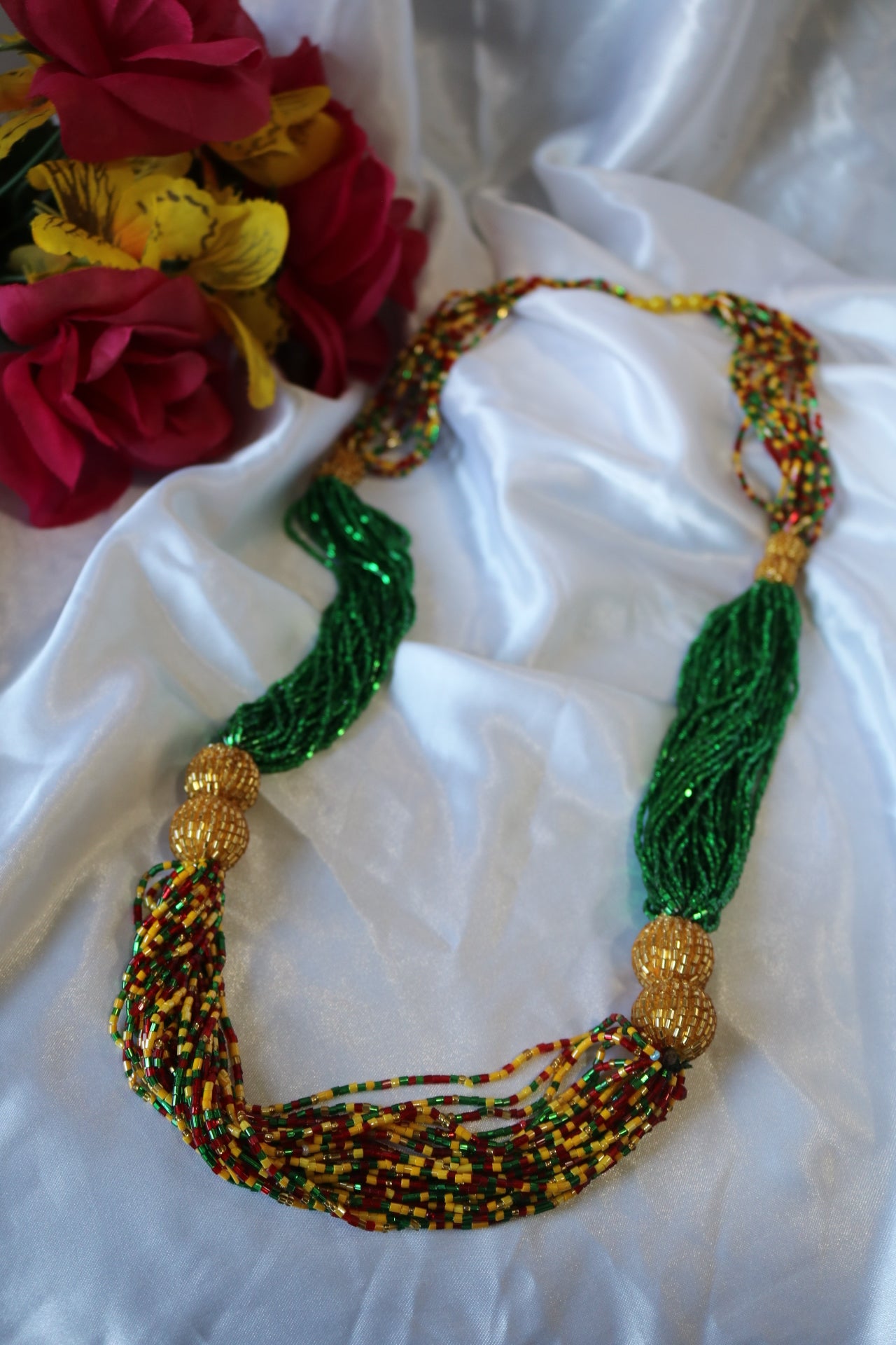 Glass Beaded Necklace Teej Special