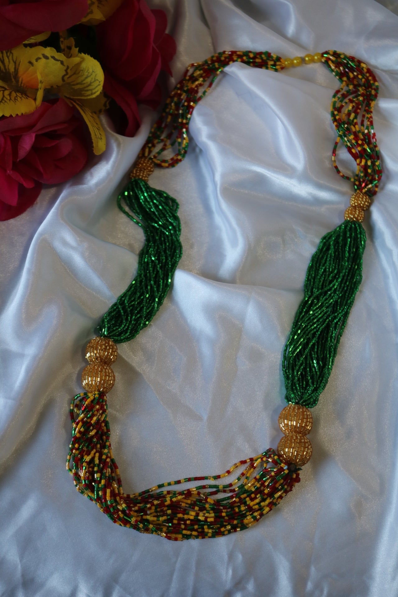 Glass Beaded Necklace Teej Special