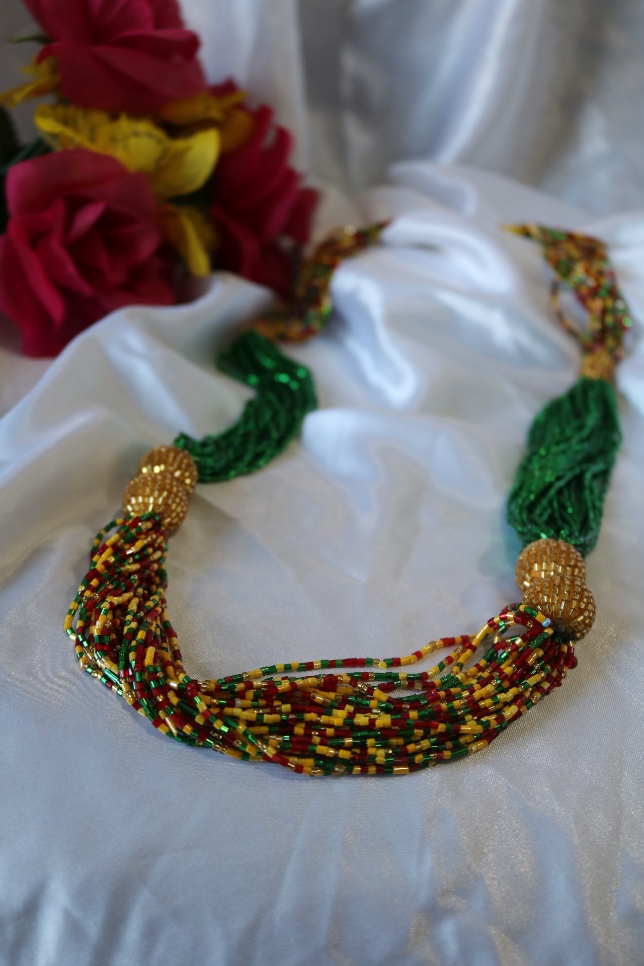 Glass Beaded Necklace Teej Special