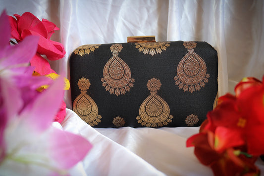 Beautiful Hand-Embroidered Evening Clutch Purse