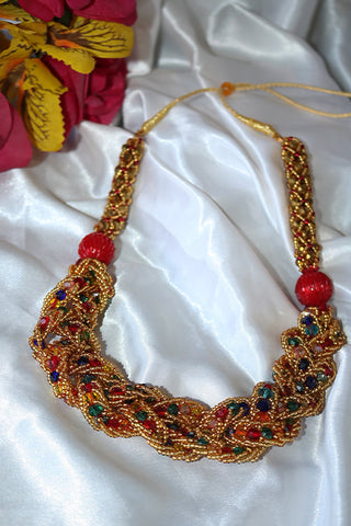 Glass Beaded Necklace Teej Special