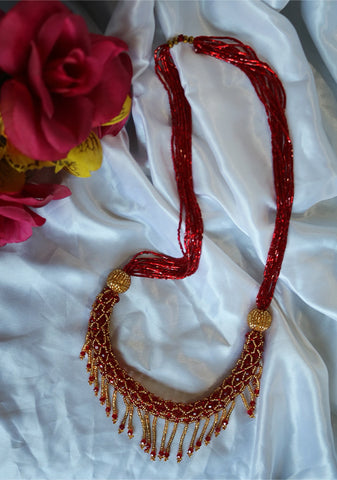 Glass Beaded Necklace Teej Special