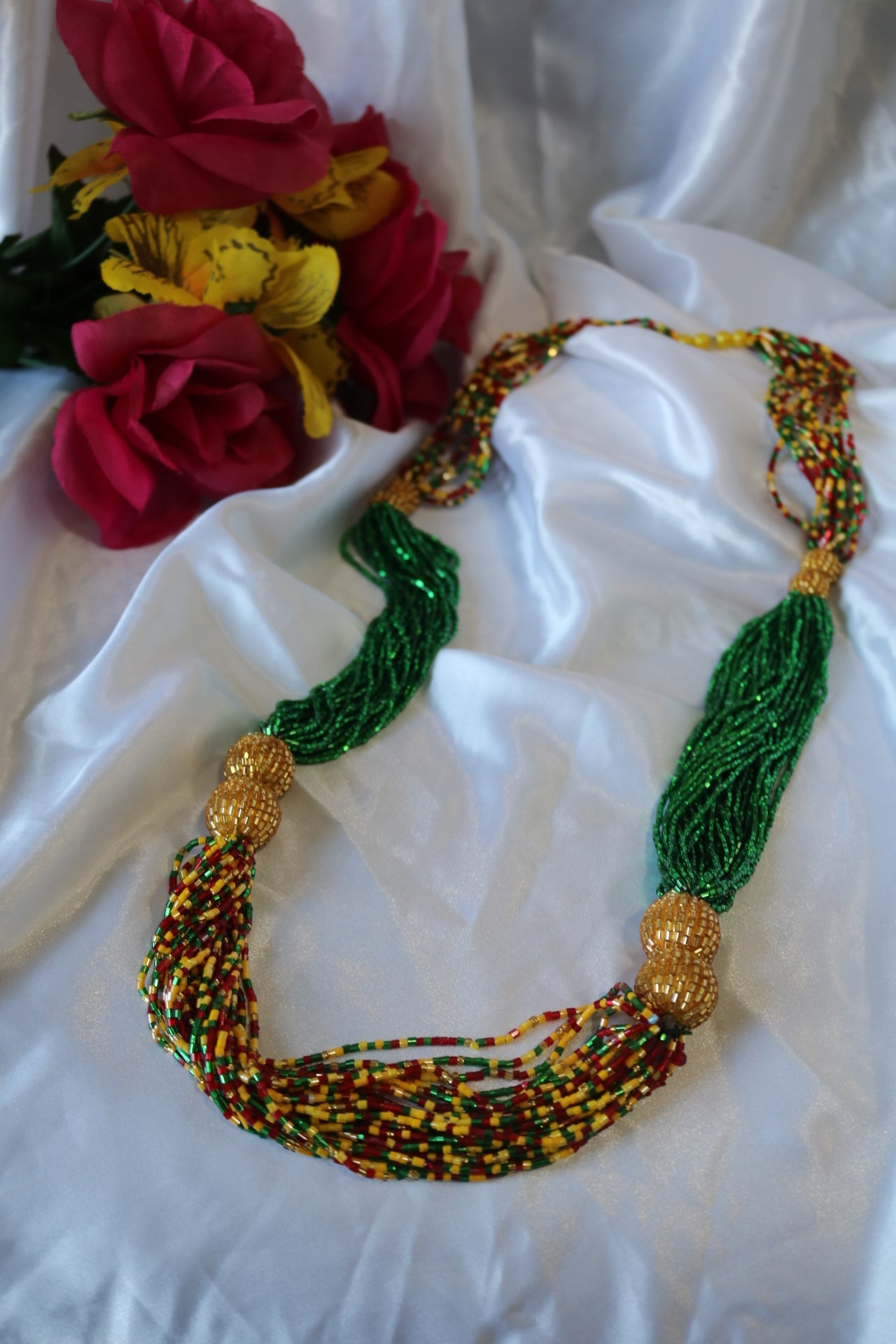 Glass Beaded Necklace Teej Special