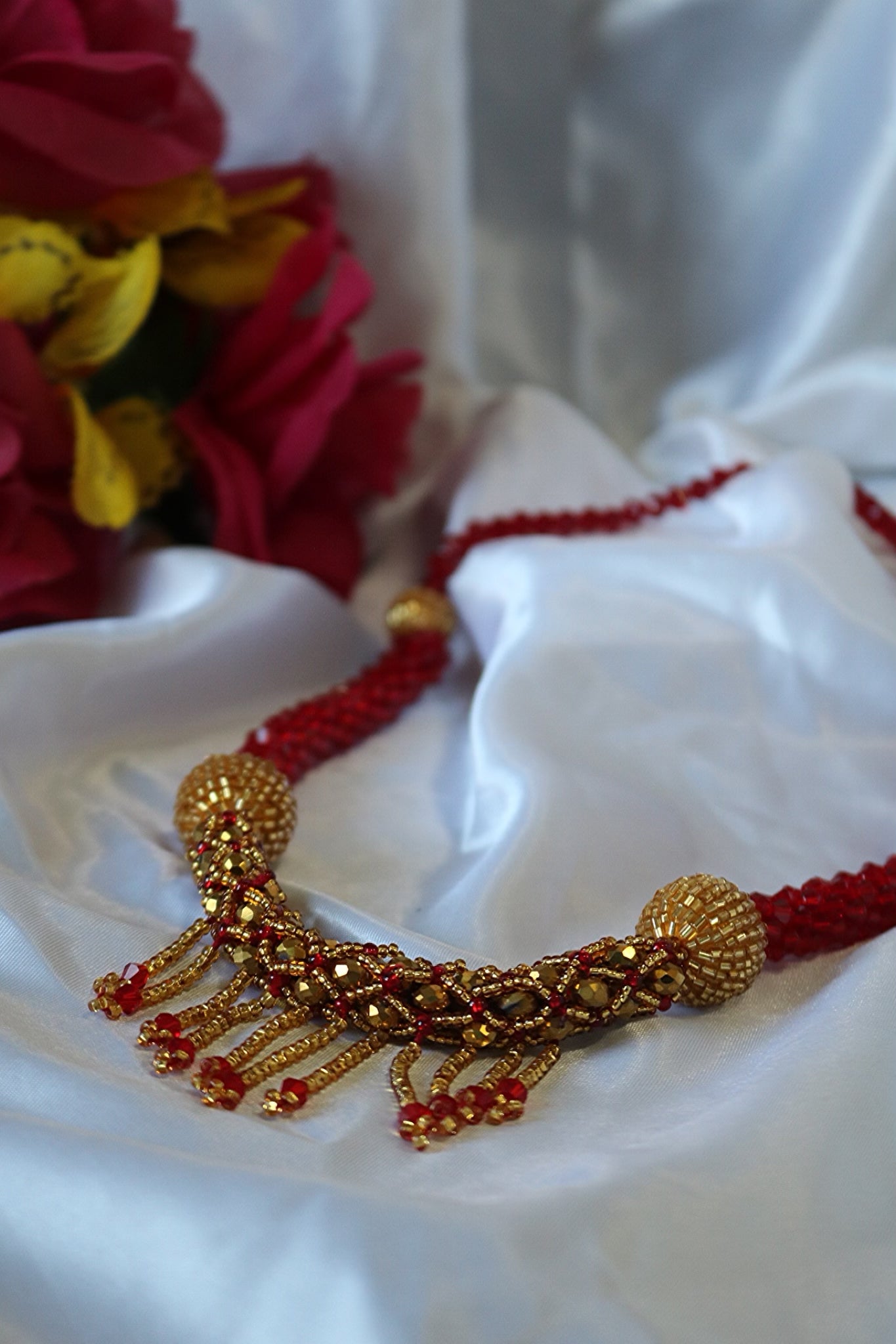 Glass Beaded Necklace Teej Special