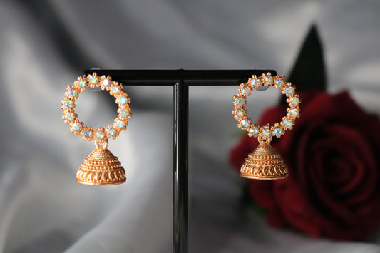 Shramya Peach Christmas Wreath Earring