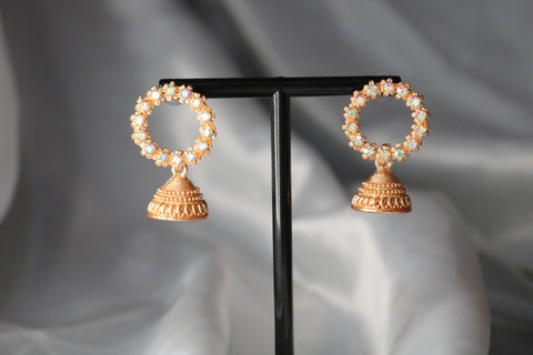 Shramya Peach Christmas Wreath Earring