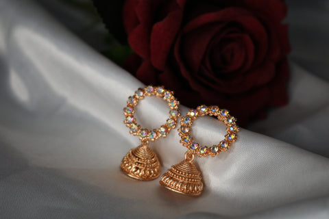 Shramya Peach Christmas Wreath Earring