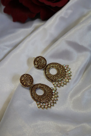 Shramya Lightweight Earring with Rhinestones