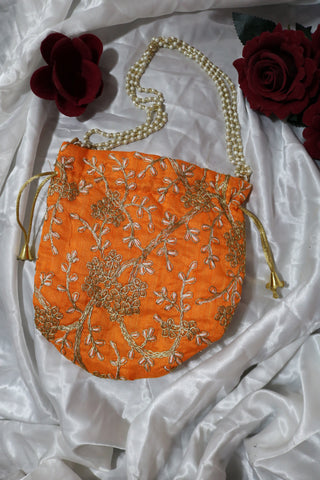 Shramya Handmade Embroidered Potli Bag