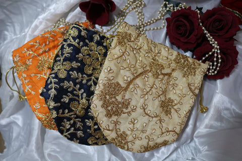 Shramya Handmade Embroidered Potli Bag