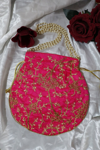 Shramya Handmade Embroidered Traditional Potli Bag