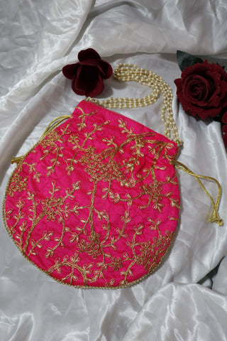 Shramya Handmade Embroidered Traditional Potli Bag