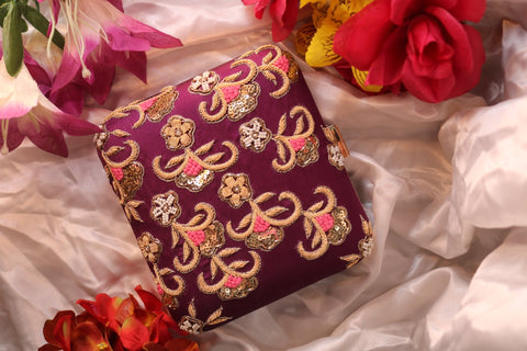 Shramya Hand Embroidery Square Clutch