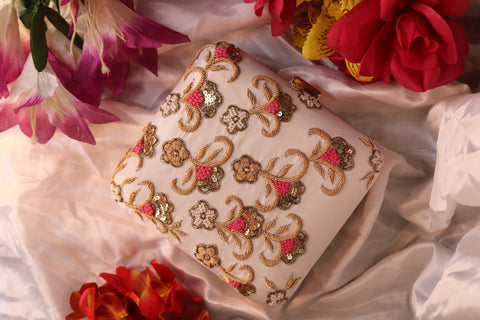 Shramya Hand Embroidery Square Clutch