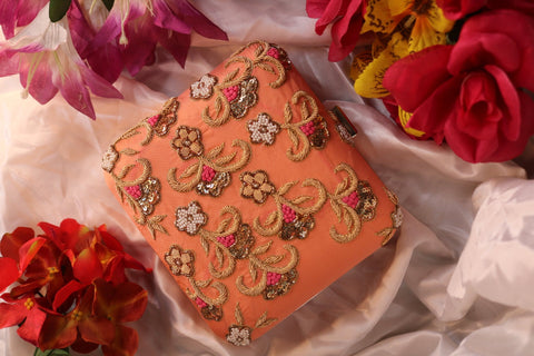 Shramya Hand Embroidery Square Clutch