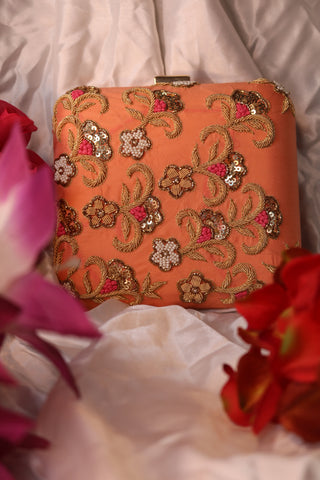 Shramya Hand Embroidery Square Clutch