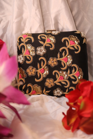 Shramya Hand Embroidery Square Clutch