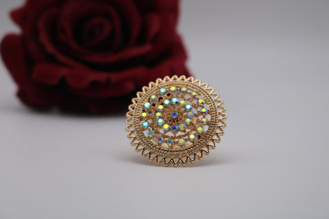 Shramya gold-plated Rhinestone Ring