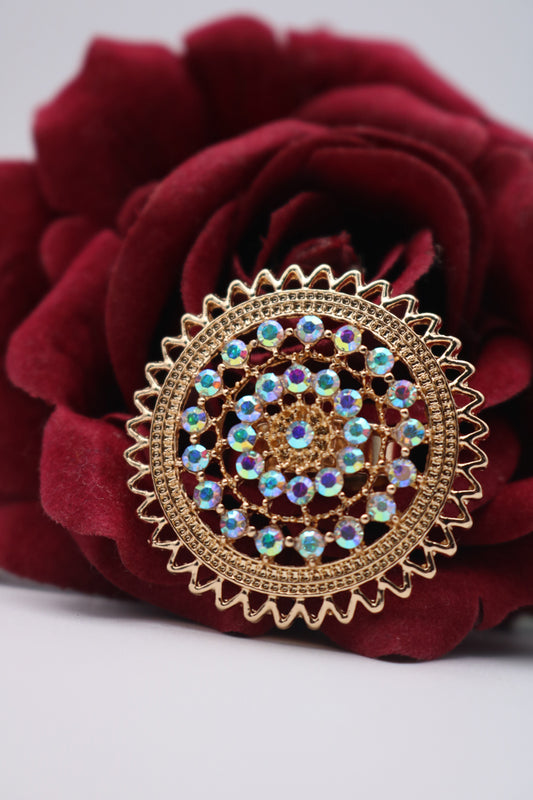 Shramya gold-plated Rhinestone Ring