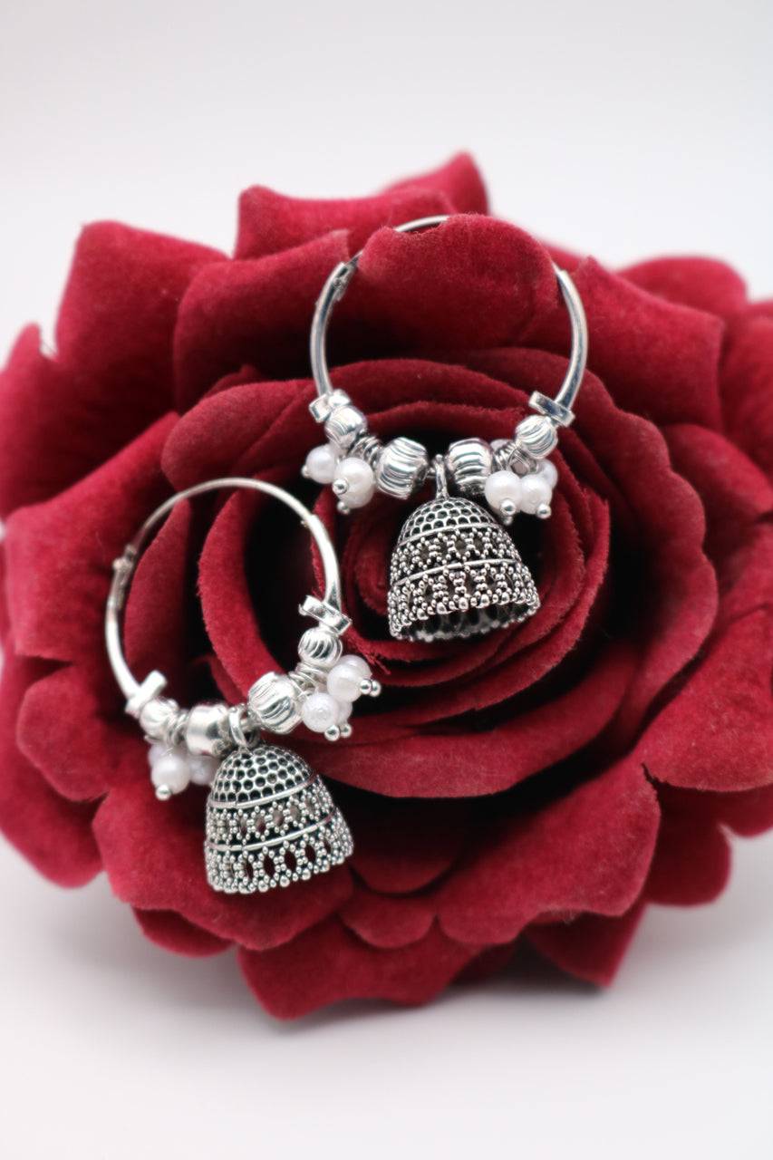 traditional oxidized earring