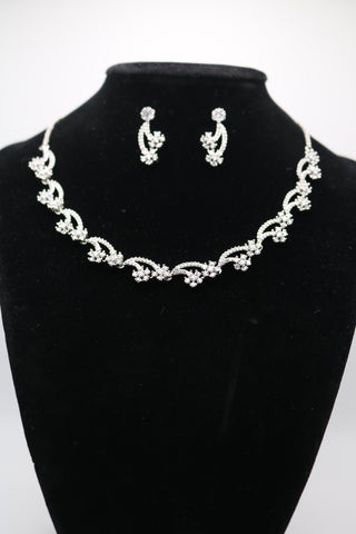 Shramya Silver-plated Choker Necklace Set