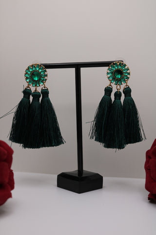 Shramya Emerald Tassel Earring