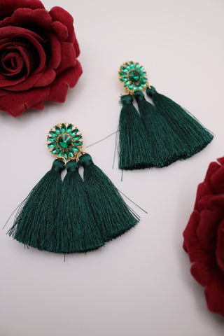 Shramya Emerald Tassel Earring