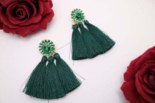 Shramya Emerald Tassel Earring