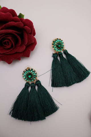 Shramya Emerald Tassel Earring