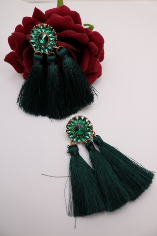 Shramya Emerald Tassel Earring