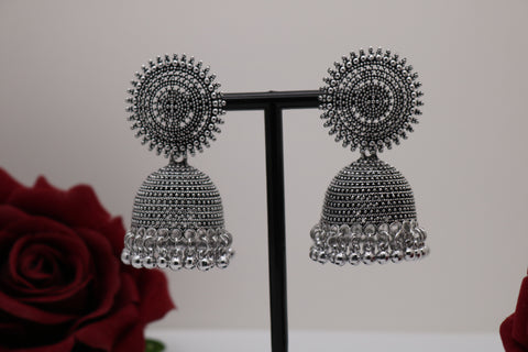 Shramya Traditional Silver Jhumki Earring