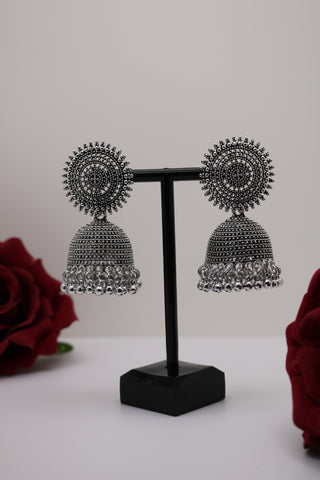 Shramya Traditional Silver Jhumki Earring