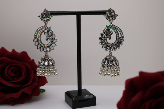 Shramya Traditional Oxidized Dangle Jhumka Earring