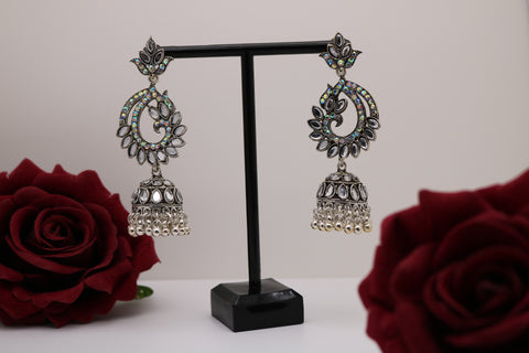 Shramya Traditional Oxidized Dangle Jhumka Earring