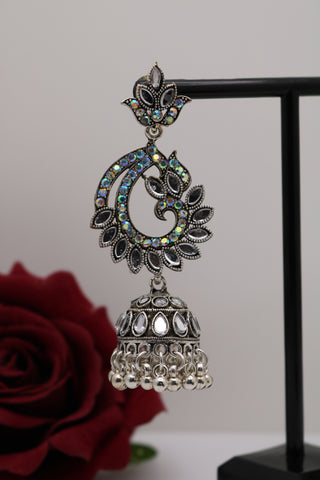 Shramya Traditional Oxidized Dangle Jhumka Earring