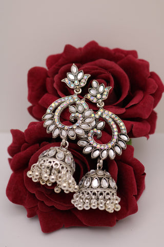 Shramya Traditional Oxidized Dangle Jhumka Earring