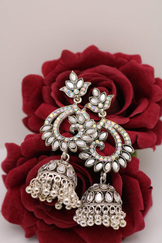 Shramya Traditional Oxidized Dangle Jhumka Earring