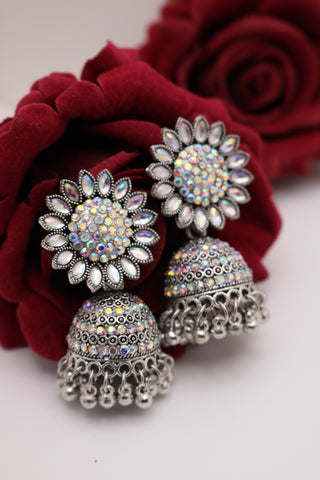 Shramya Silver Oxidized Earring