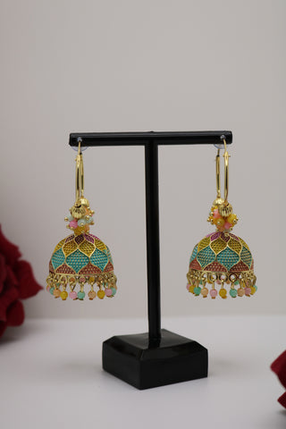 Shramya Traditional Pearl Dangling Jhumka Earring