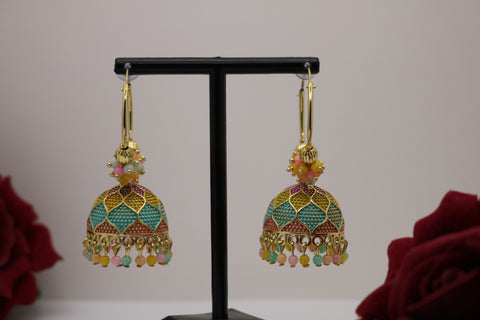 Shramya Traditional Pearl Dangling Jhumka Earring