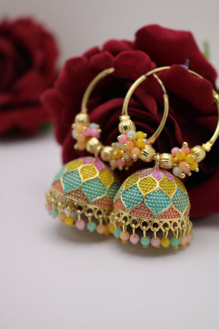 Shramya Traditional Pearl Dangling Jhumka Earring