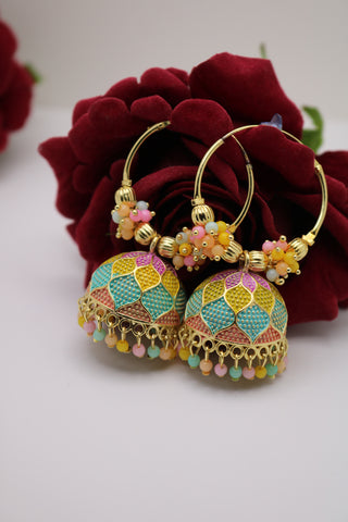 Shramya Traditional Pearl Dangling Jhumka Earring