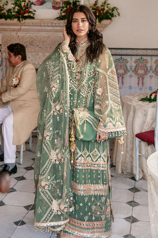 Mohsin Naveed Ranjha – SYRAH YOUSAF Organza Sage Green