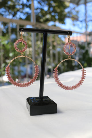 Shramya Multi-Colored Beaded Hoop Earring