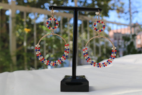 Shramya Multi-Colored Beaded Hoop Earring