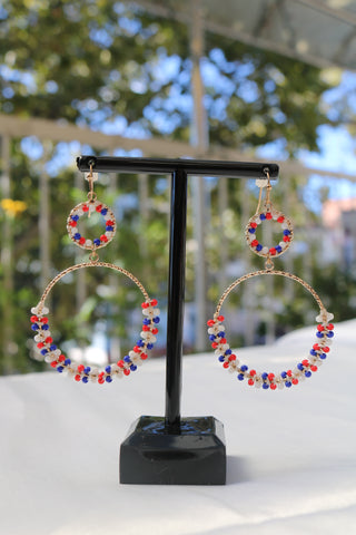 Shramya Multi-Colored Beaded Hoop Earring