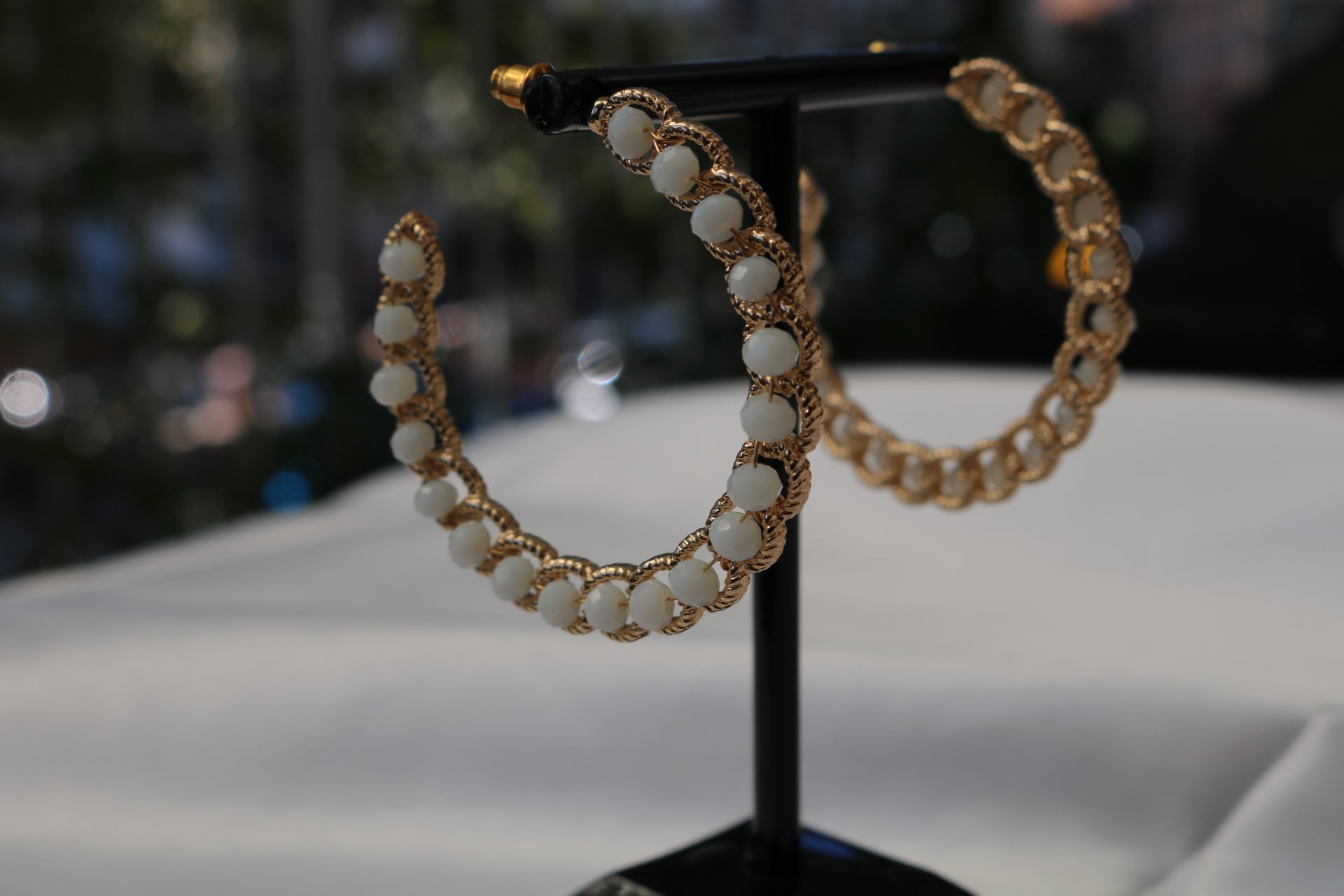 Pearl Earring | Beaded Earring | Beaded Hoop Earring