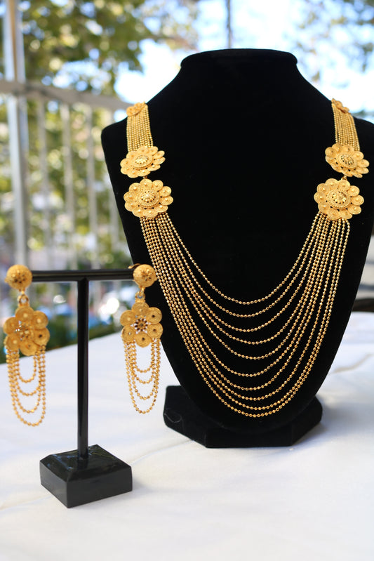 Gold plated necklace set