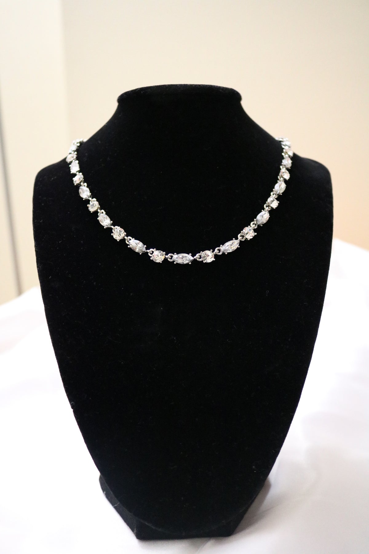 Shramya Sparkly Clear Crystal Rhinestone Necklace